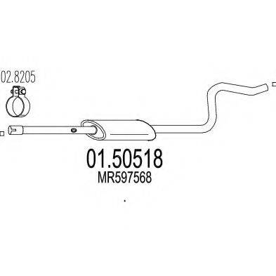 MTS 0150518 Середній глушник вихлопних газів