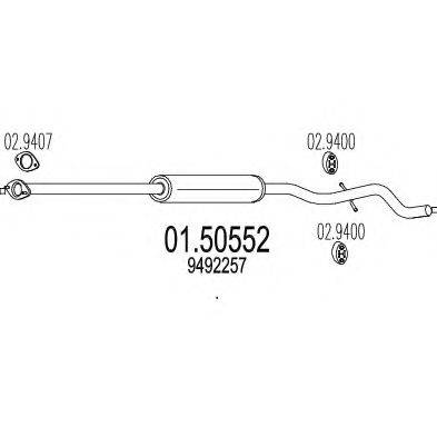 MTS 0150552 Середній глушник вихлопних газів