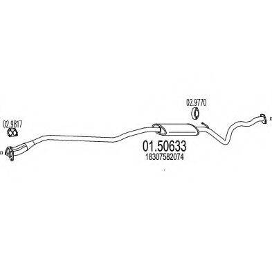 MTS 0150633 Середній глушник вихлопних газів