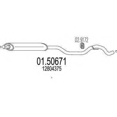 MTS 0150671 Середній глушник вихлопних газів