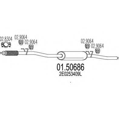 MTS 0150686 Середній глушник вихлопних газів