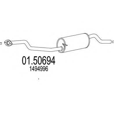 MTS 0150694 Середній глушник вихлопних газів