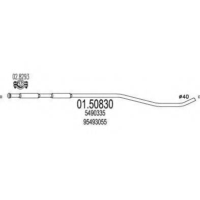 MTS 0150830 Середній глушник вихлопних газів