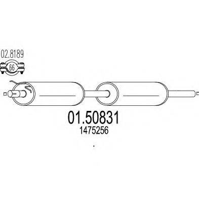 MTS 0150831 Середній глушник вихлопних газів