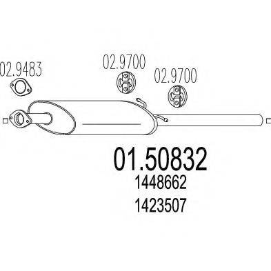 MTS 0150832 Середній глушник вихлопних газів
