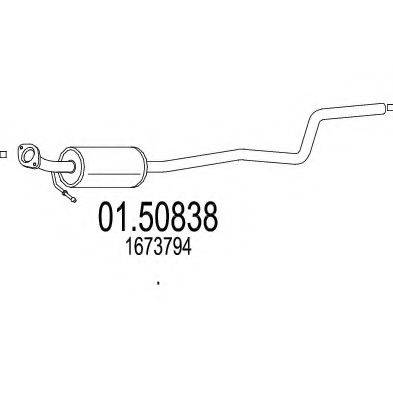 MTS 0150838 Середній глушник вихлопних газів