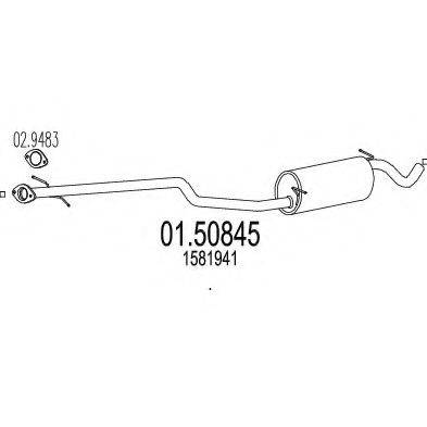 MTS 0150845 Середній глушник вихлопних газів