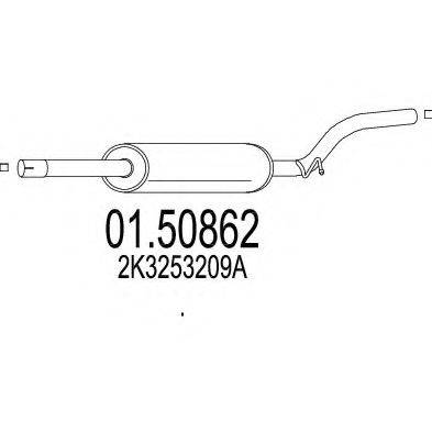 MTS 0150862 Середній глушник вихлопних газів