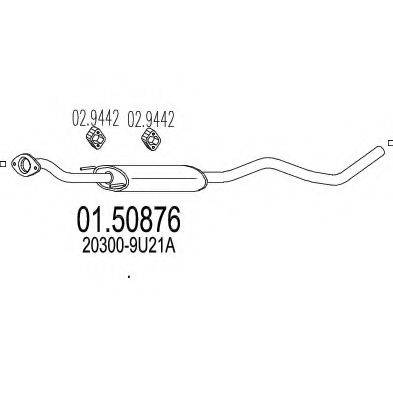 MTS 0150876 Середній глушник вихлопних газів