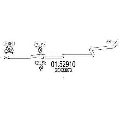 MTS 0152910 Середній глушник вихлопних газів