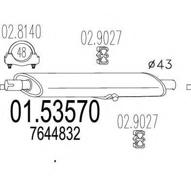 MTS 0153570 Середній глушник вихлопних газів