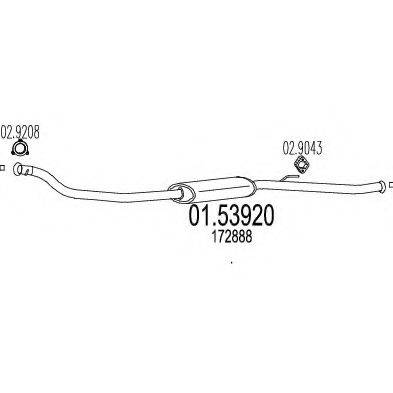 MTS 0153920 Середній глушник вихлопних газів