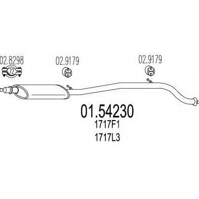 MTS 0154230 Середній глушник вихлопних газів