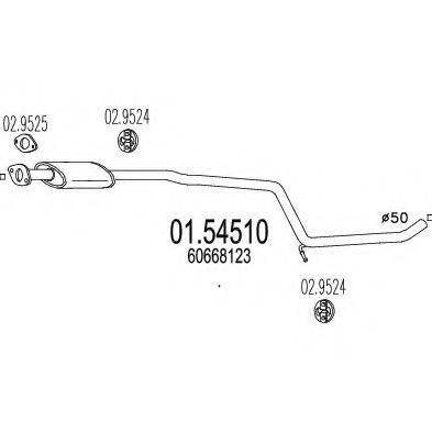 MTS 0154510 Середній глушник вихлопних газів