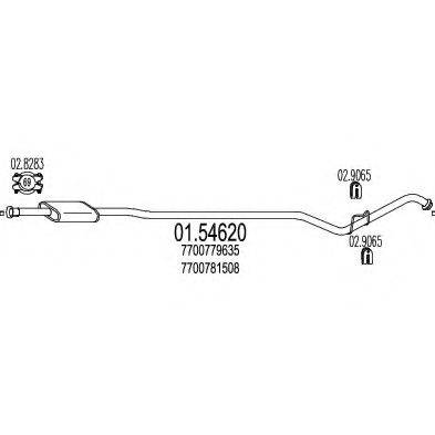 MTS 0154620 Середній глушник вихлопних газів