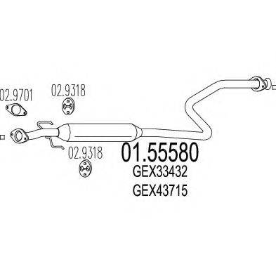 MTS 0155580 Середній глушник вихлопних газів