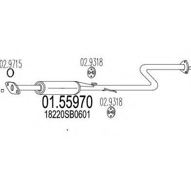 MTS 0155970 Середній глушник вихлопних газів