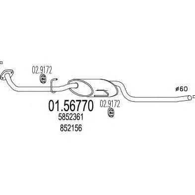 MTS 0156770 Середній глушник вихлопних газів