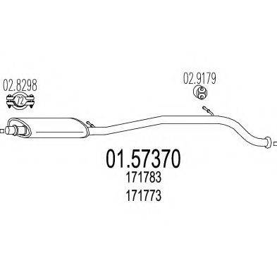 MTS 0157370 Середній глушник вихлопних газів