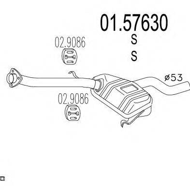 MTS 0157630 Середній глушник вихлопних газів