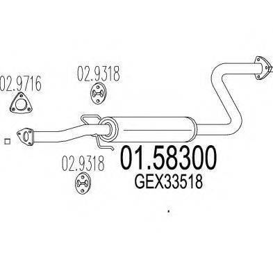 MTS 0158300 Середній глушник вихлопних газів