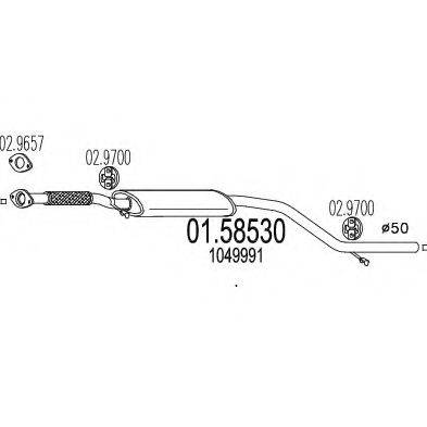 MTS 0158530 Середній глушник вихлопних газів