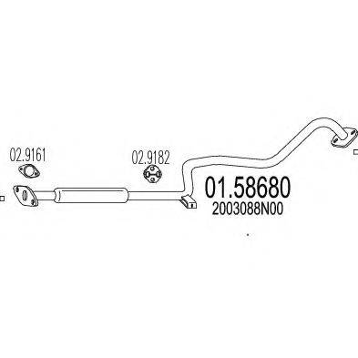 MTS 0158680 Середній глушник вихлопних газів