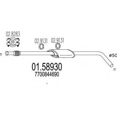 MTS 0158930 Середній глушник вихлопних газів