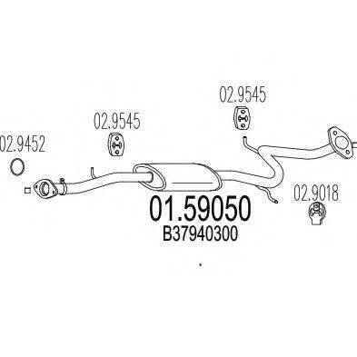 MTS 0159050 Середній глушник вихлопних газів