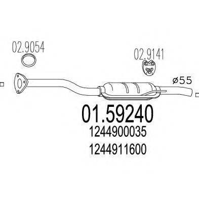MTS 0159240 Середній глушник вихлопних газів