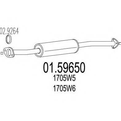 MTS 0159650 Середній глушник вихлопних газів
