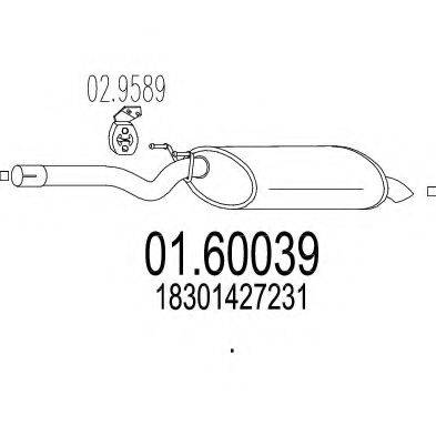 MTS 0160039 Глушник вихлопних газів кінцевий