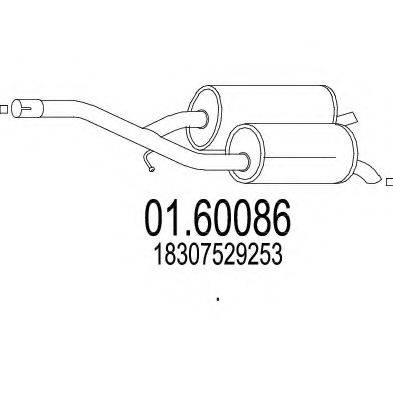 MTS 0160086 Глушник вихлопних газів кінцевий