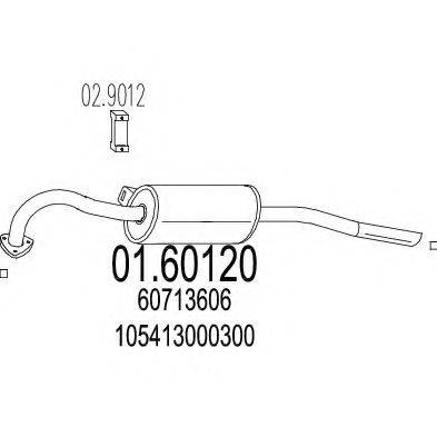 MTS 0160120 Глушник вихлопних газів кінцевий