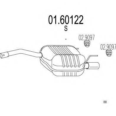 MTS 0160122 Глушник вихлопних газів кінцевий