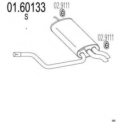 MTS 0160133 Глушник вихлопних газів кінцевий