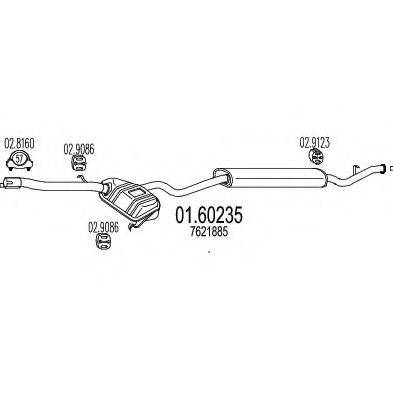 MTS 0160235 Глушник вихлопних газів кінцевий