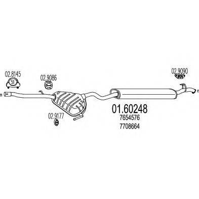 MTS 0160248 Глушник вихлопних газів кінцевий