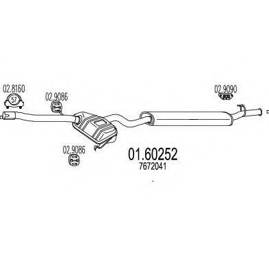 MTS 0160252 Глушник вихлопних газів кінцевий