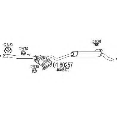 MTS 0160257 Глушник вихлопних газів кінцевий