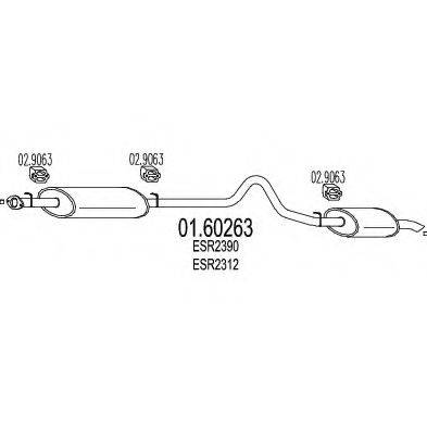 MTS 0160263 Глушник вихлопних газів кінцевий