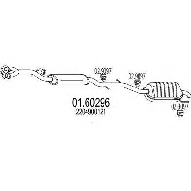 MTS 0160296 Глушник вихлопних газів кінцевий