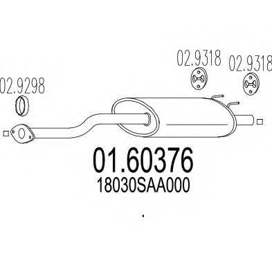 MTS 0160376 Глушник вихлопних газів кінцевий