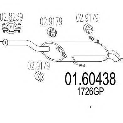 MTS 0160438 Глушник вихлопних газів кінцевий