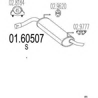 MTS 0160507 Глушник вихлопних газів кінцевий