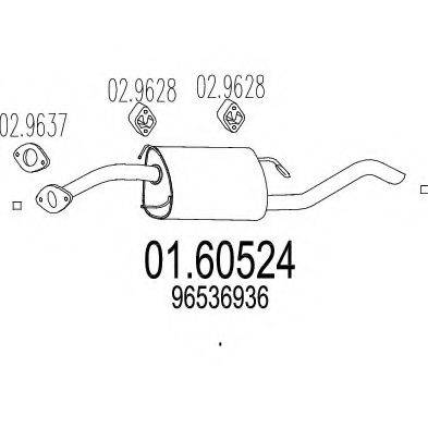 MTS 0160524 Глушник вихлопних газів кінцевий
