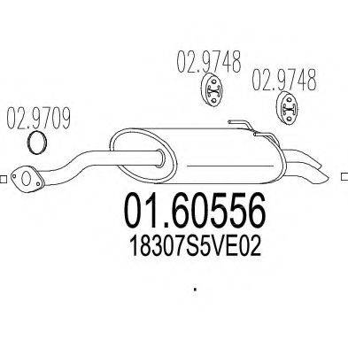 MTS 0160556 Глушник вихлопних газів кінцевий