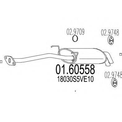 MTS 0160558 Глушник вихлопних газів кінцевий