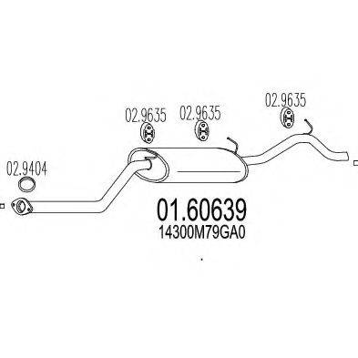 MTS 0160639 Глушник вихлопних газів кінцевий