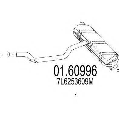 MTS 0160996 Глушник вихлопних газів кінцевий